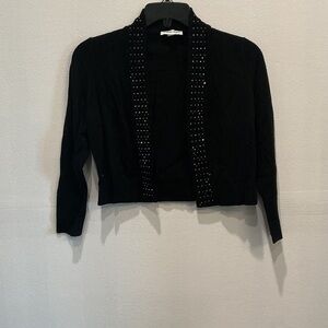 Calvin Klein Black Cardigan with Studded Detail